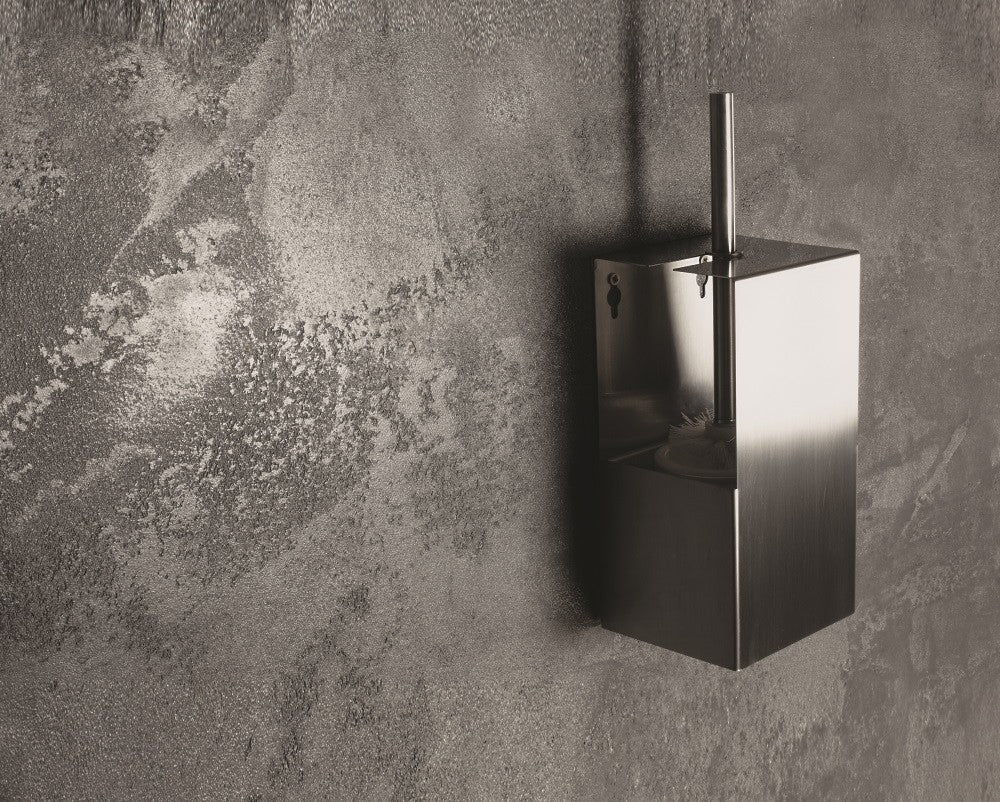 Bemeta Niva Perie WC cu suport, inox satinat