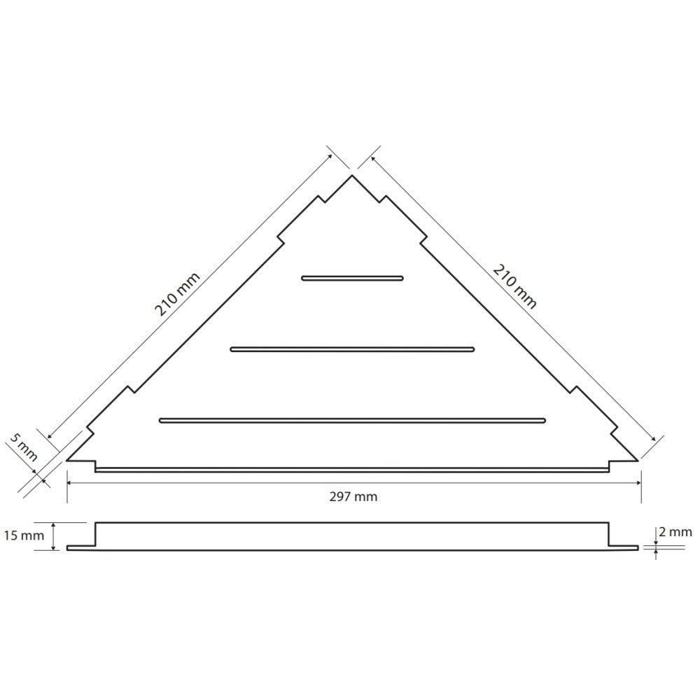 Bemeta Cytro Polita de colt (savoniera dus) triunghiulara, inox lucios