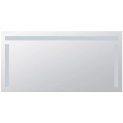 Bemeta Oglinda cu iluminare LED in partea de dus si lateral si touch sensor, 120xH20 cm