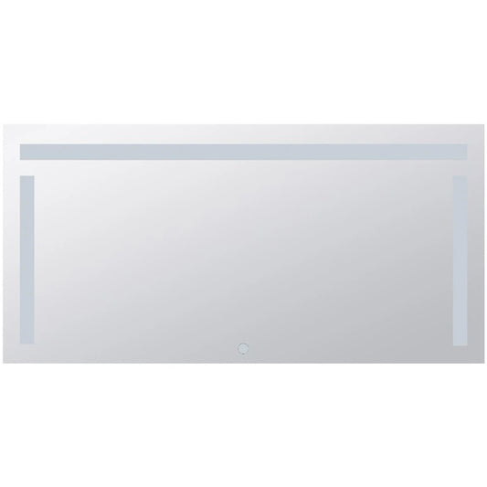 Bemeta Oglinda cu iluminare LED in partea de dus si lateral si touch sensor, 120xH20 cm