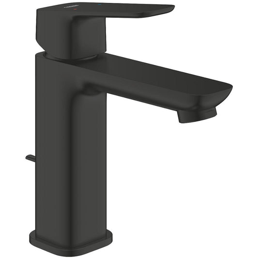 Baterie lavoar Grohe Cubeo, cu ventil pop-up, marime M, negru mat