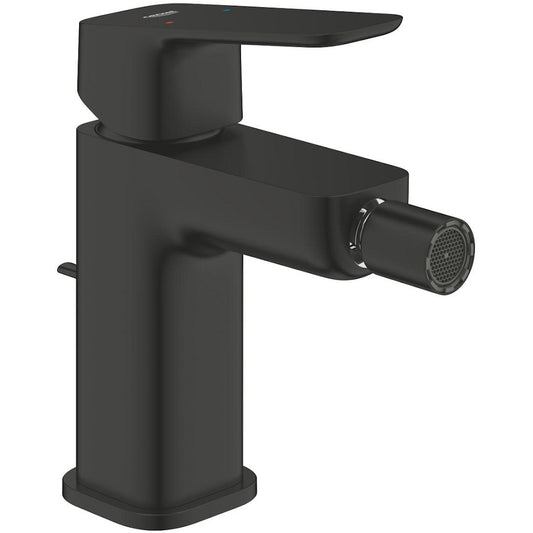 Grohe Cubeo Baterie bideu cu ventil pop-up, negru mat