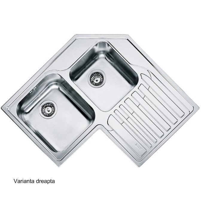 Franke Angolo STX 621-E Chiuveta bucatarie inox satinat, 83x83 cm