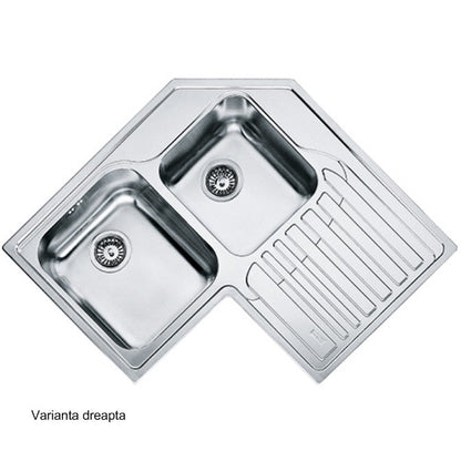 Franke Angolo STX 621-E Chiuveta bucatarie inox satinat, 83x83 cm