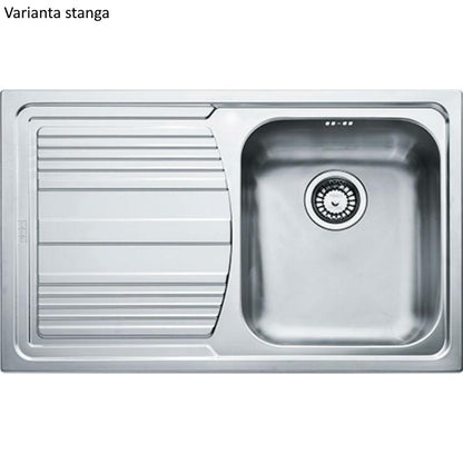 Franke Logica Line LLL 611 Chiuveta bucatarie inox 79x50 cm, finisaj dekor