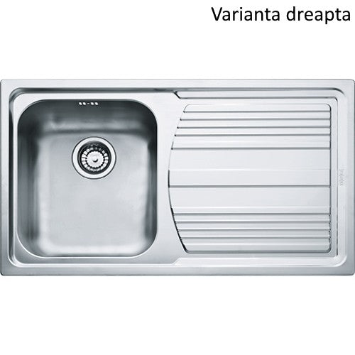 Franke Logica Line LLL 611-L Chiuveta bucatarie inox 86x50 cm, finisaj dekor