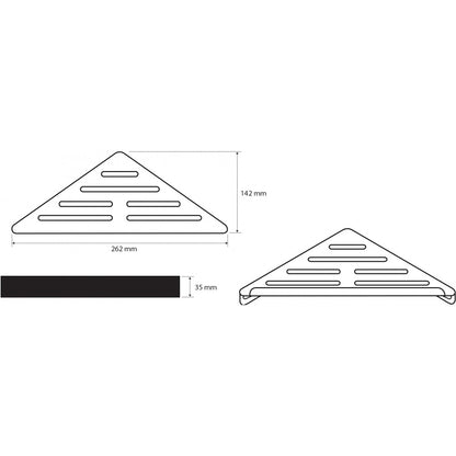 Bemeta Dark Polita de colt (savoniera dus), negru