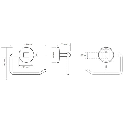 Bemeta Nox Suport hartie igienica fara aparatoare, negru