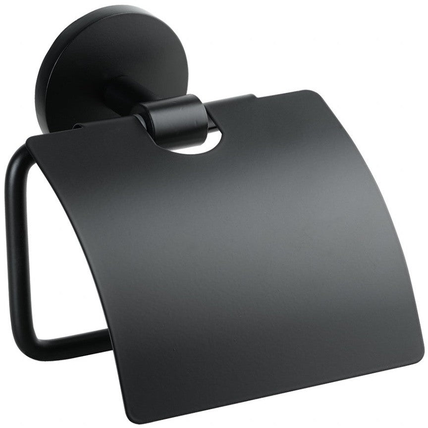 Bemeta Nox Suport hartie igienica cu aparatoare, negru