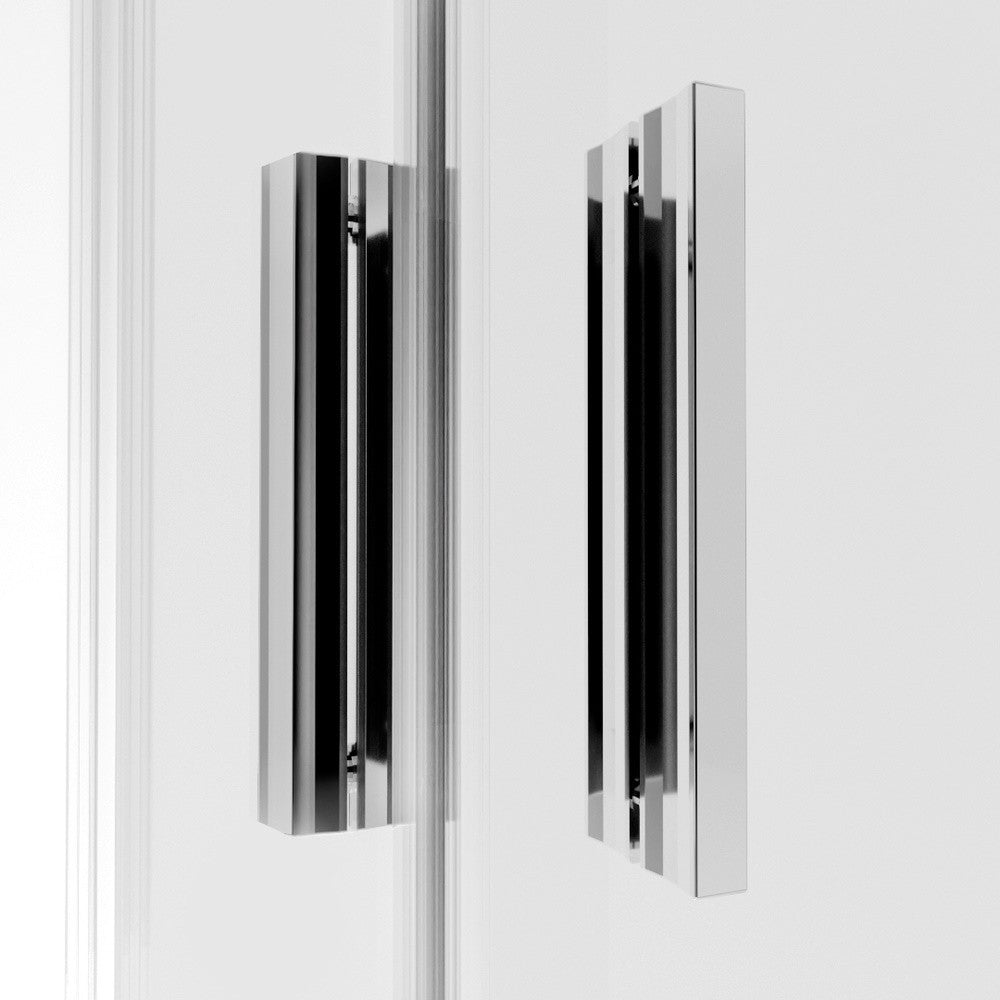 Set promo Cabina dus patrata cu usi glisante Radaway Alienta DWJ+S 100x90 cm, cadita si sifon