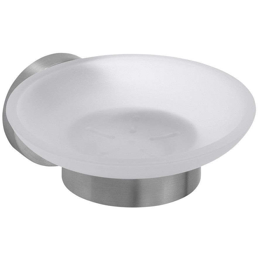 Bemeta Neo Savoniera din sticla, suport inox mat