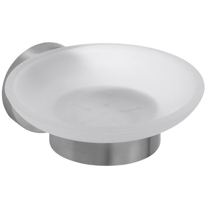 Bemeta Neo Savoniera din sticla, suport inox mat