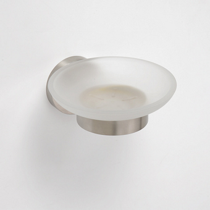 Bemeta Neo Savoniera din sticla, suport inox mat