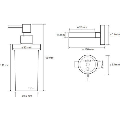 Bemeta Neo Dozator sapun lichid, inox mat