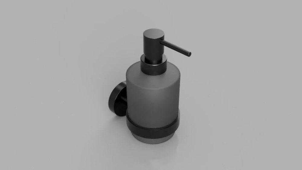 Bemeta Dark Dozator sapun lichid MINI cu suport negru