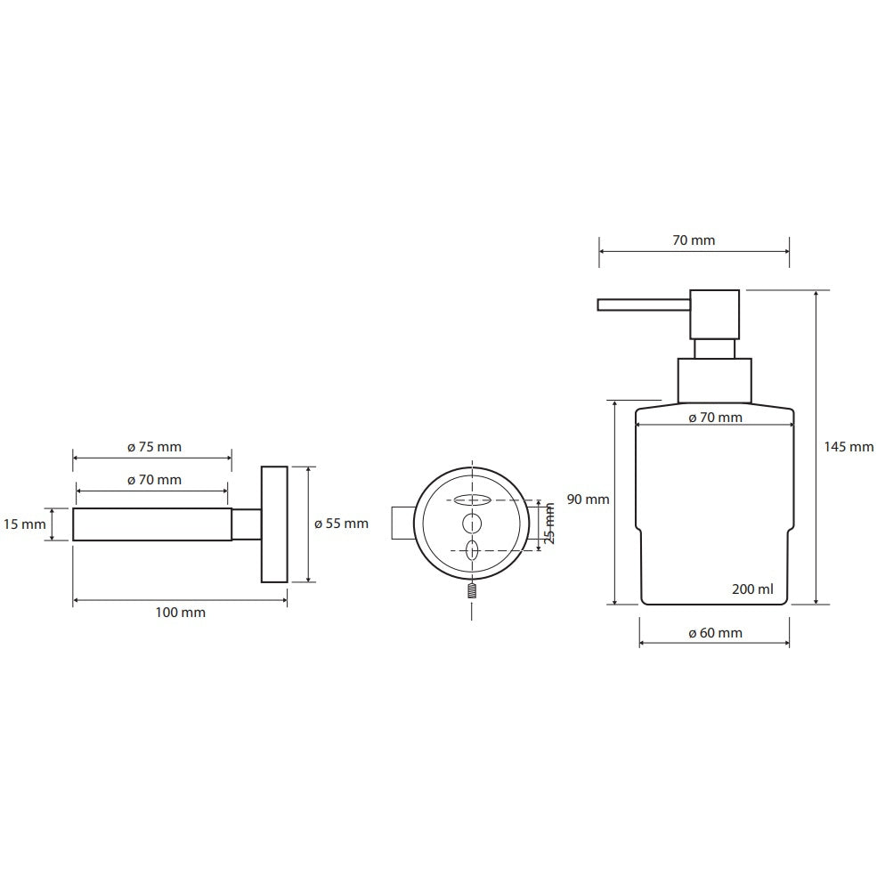 Bemeta Neo MINI Dozator sapun lichid, inox mat