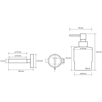 Bemeta Neo MINI Dozator sapun lichid, inox mat