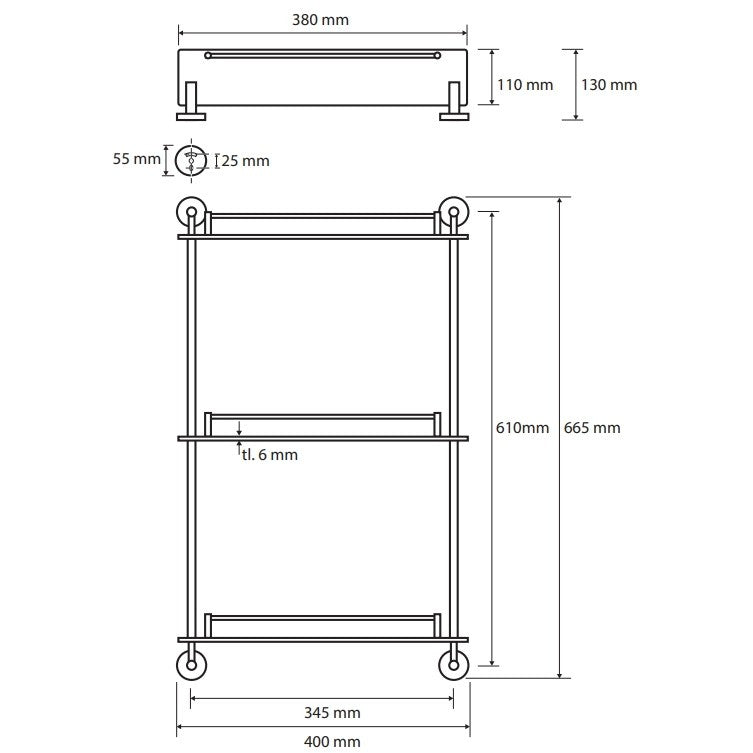 Bemeta Omega Polita din sticla tripla