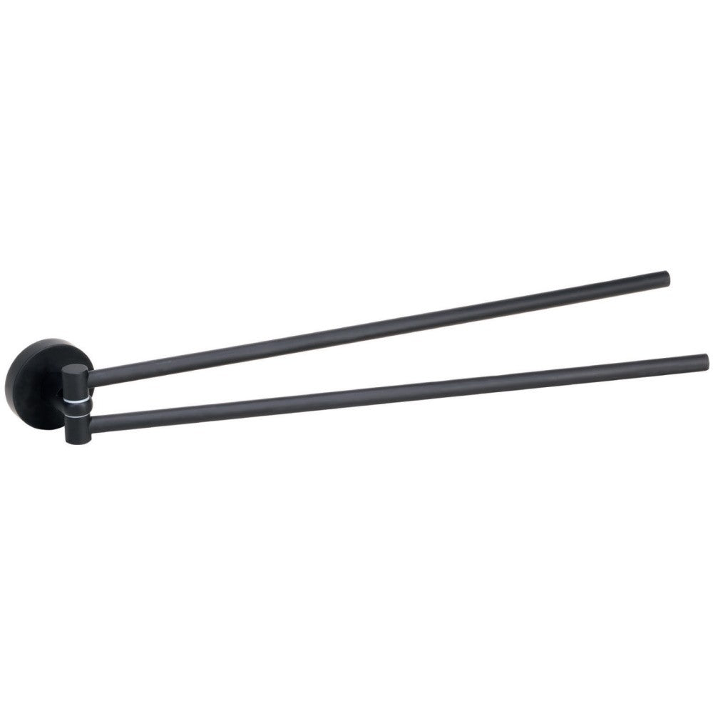 Bemeta Dark Suport prosop baie tip bara dubla 42 cm, negru