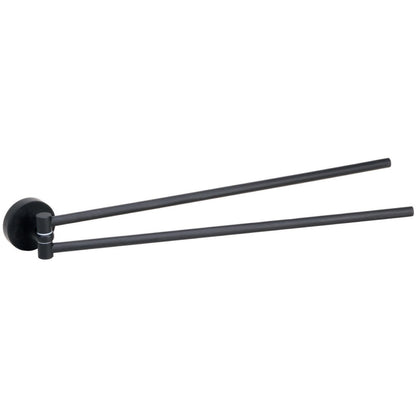 Bemeta Dark Suport prosop baie tip bara dubla 42 cm, negru