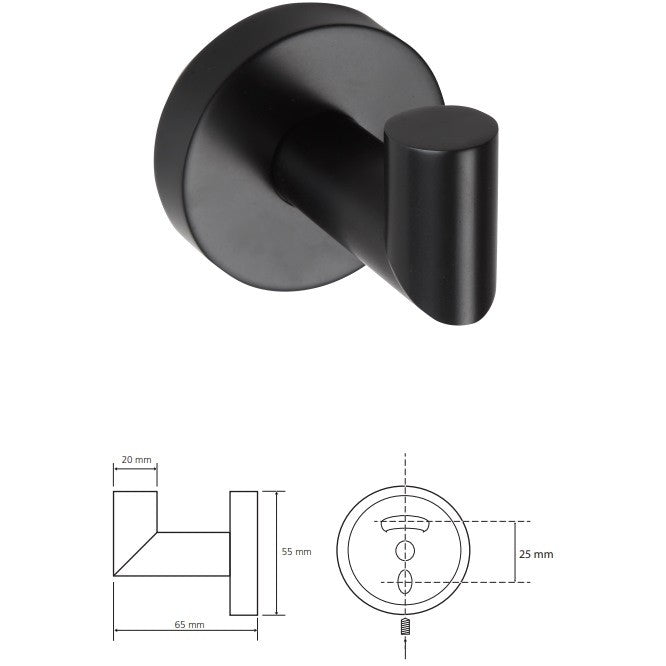 Bemeta Dark Cuier baie, negru