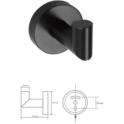 Bemeta Dark Cuier baie, negru