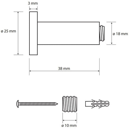 Bemeta Omega Cuier baie fara rozeta Ø3 cm