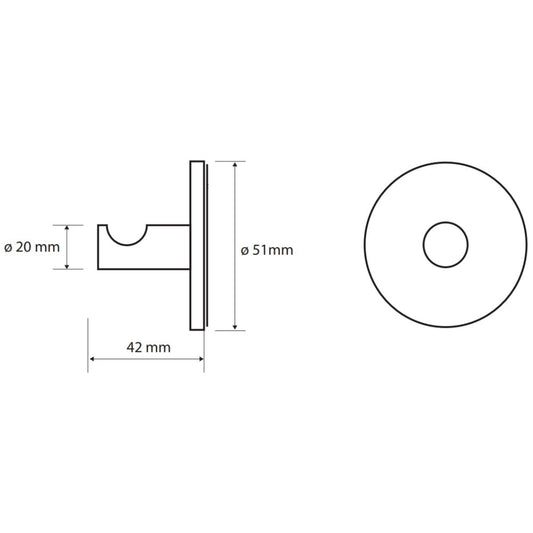Bemeta Omega Cuier baie Ø5 cm