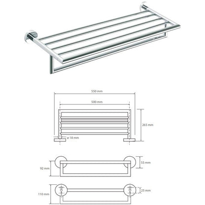 Bemeta Omega Raft (etajera) prosop baie 55x27 cm