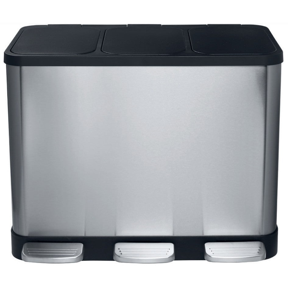 Bemeta Home Cos de gunoi cu 3 compartimente, 3x14 l, inox