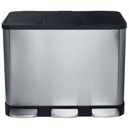 Bemeta Home Cos de gunoi cu 3 compartimente, 3x14 l, inox