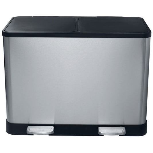 Bemeta Home Cos de gunoi cu 2 compartimente, 2x20 l, inox