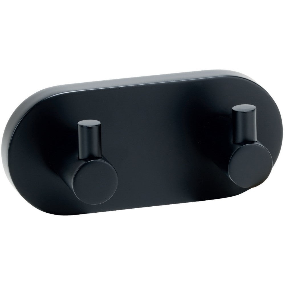 Bemeta Dark Cuier baie dublu 12 cm, negru