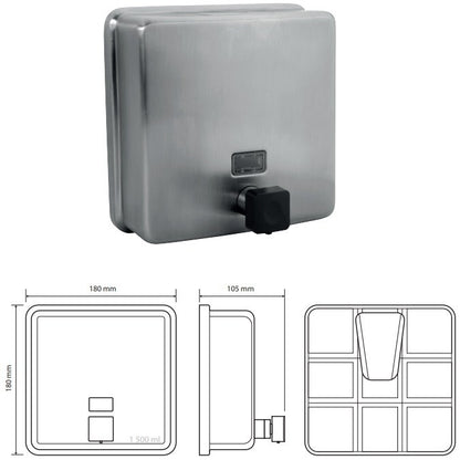 Bemeta Hotel Dozator sapun lichid 1500 ml, inox mat
