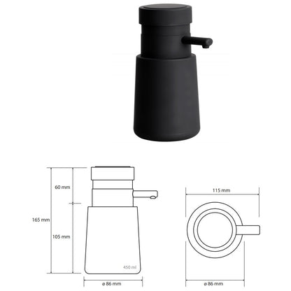 Bemeta Hotel Dozator sapun lichid 450 ml, negru