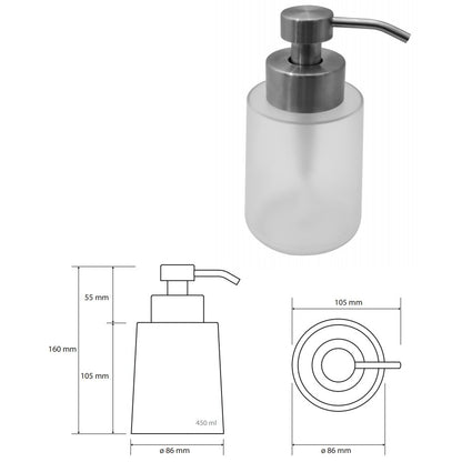 Bemeta Hotel Dozator sapun lichid 450 ml, inox mat