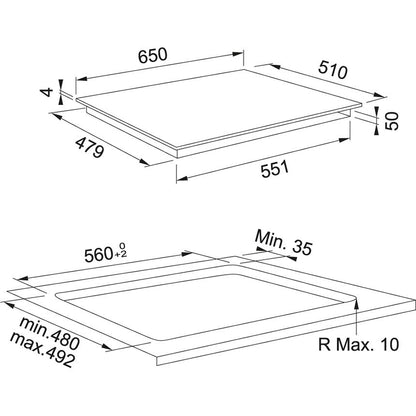 Franke Maris FMA 654 I F BK Plita cu inductie 65X51 cm, negru