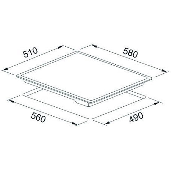 Franke FRSM 604 C T BK Plita vitroceramica 58x51 cm, negru