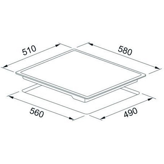 Franke FRSM 604 C T BK Plita vitroceramica 58x51 cm, negru