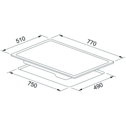 Franke FRSM 704 C TOD BK Plita vitroceramica 77x51 cm, negru