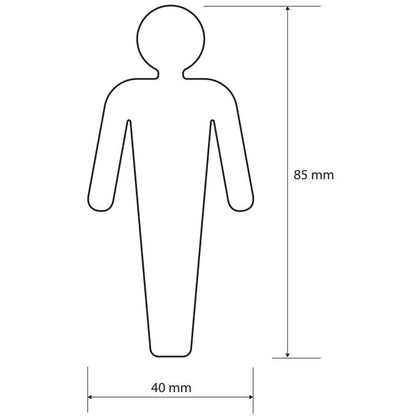 Bemeta Home Indicator toaleta pentru barbati, inox mat
