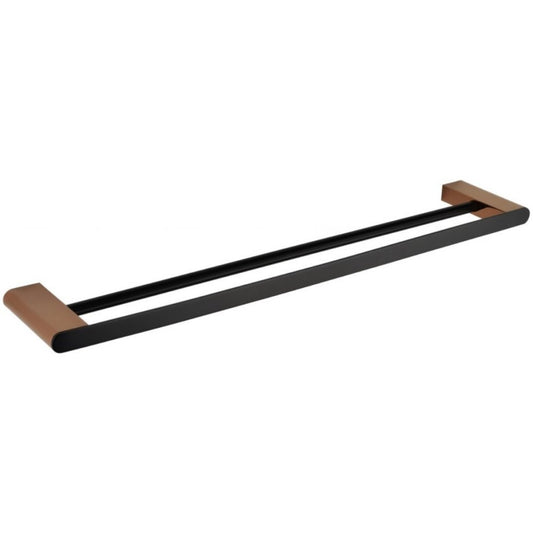 Bemeta Galla Suport prosop baie tip bara dubla 60 cm, negru