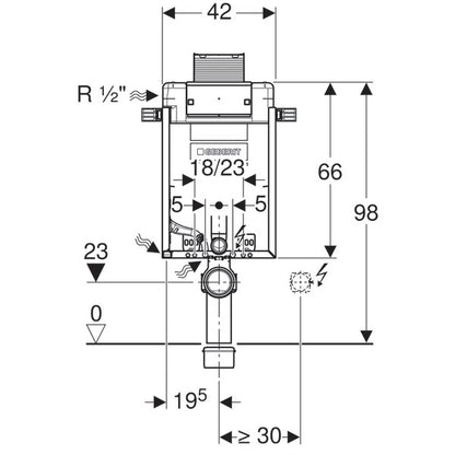 Geberit Kombifix Omega Rezervor pentru vas WC suspendat