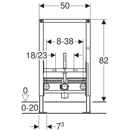 Geberit Duofix Cadru pentru bideu, H82 cm