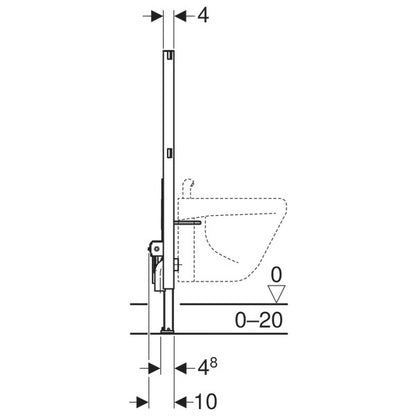 Geberit Duofix Cadru pentru bideu, H98 cm