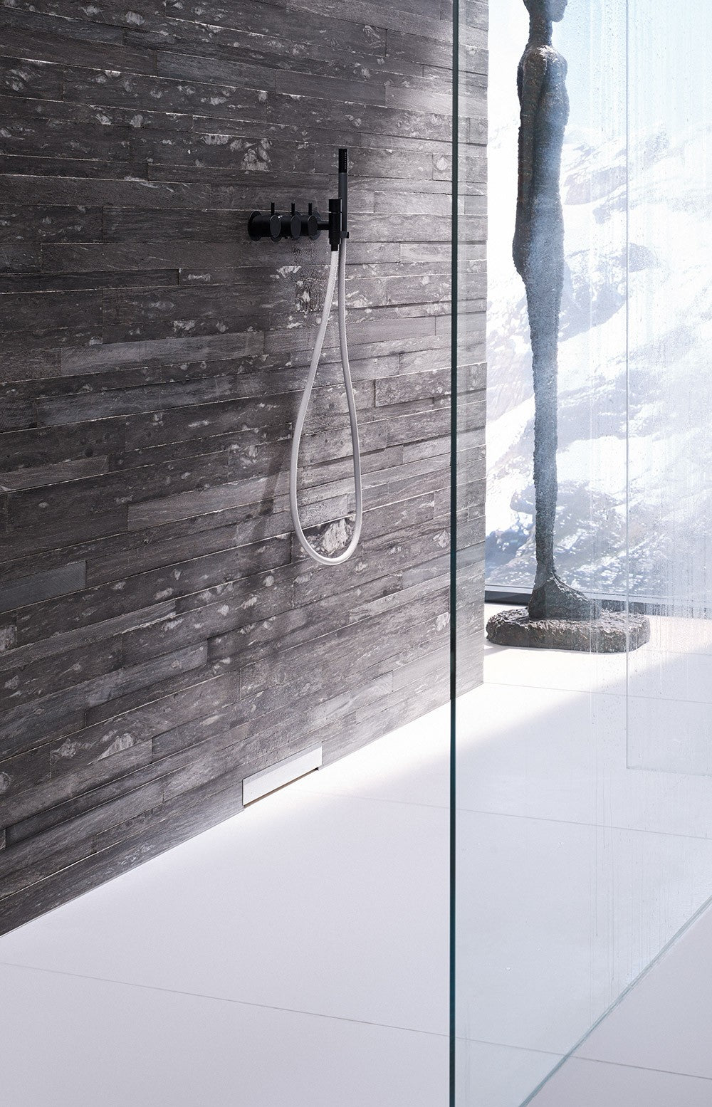 Rigola dus Geberit Duofix cu scurgere in perete Ø50 mm si cadru de montaj pentru baterie