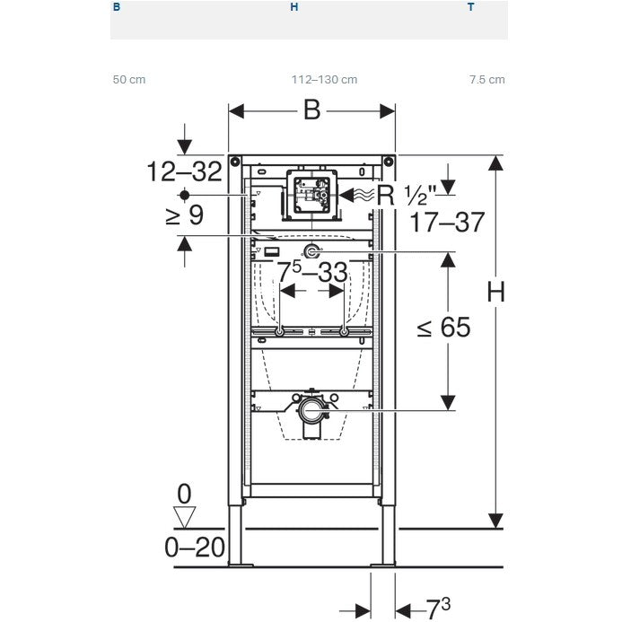 Geberit Duofix Cadru montaj universal pentru pisoar