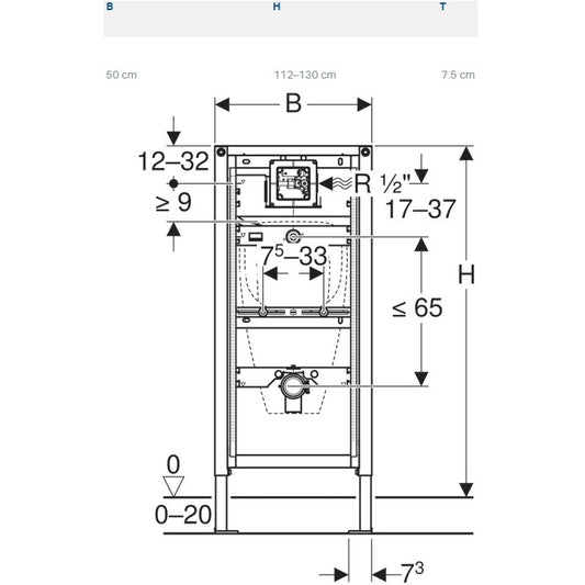 Geberit Duofix Cadru montaj universal pentru pisoar