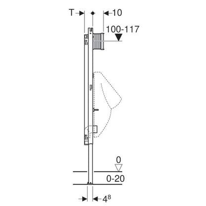 Geberit Duofix Cadru montaj universal pentru pisoar H130 cm