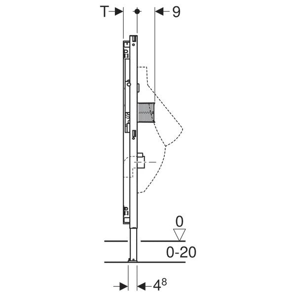 Geberit Duofix Cadru montaj universal pentru pisoar H112 cm
